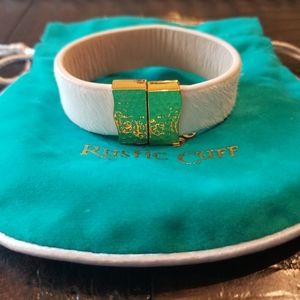 White Rustic Cuff bracelet